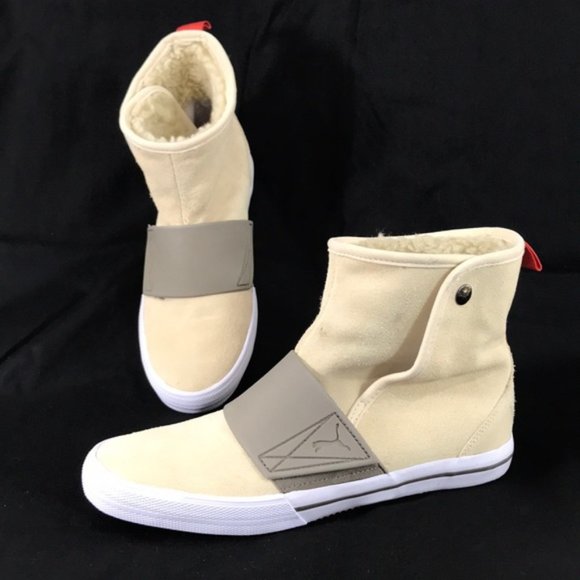 Puma Mid High Suede Shearling Shoe Bootie - Picture 2 of 6